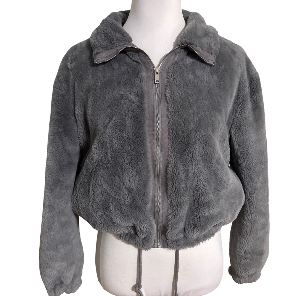 The Limited Gray Teddy Jacket